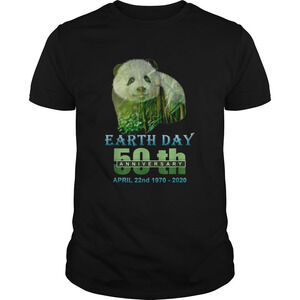 Earth Day 50Th Anniversary Panda Silhouette Panda Shirt